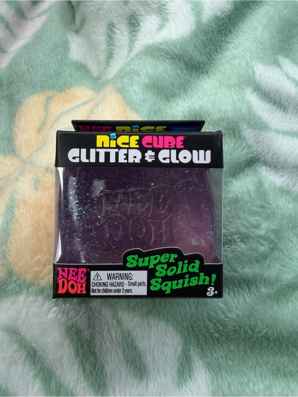 Needoh Glitter & Glow Nice Cube Purple
